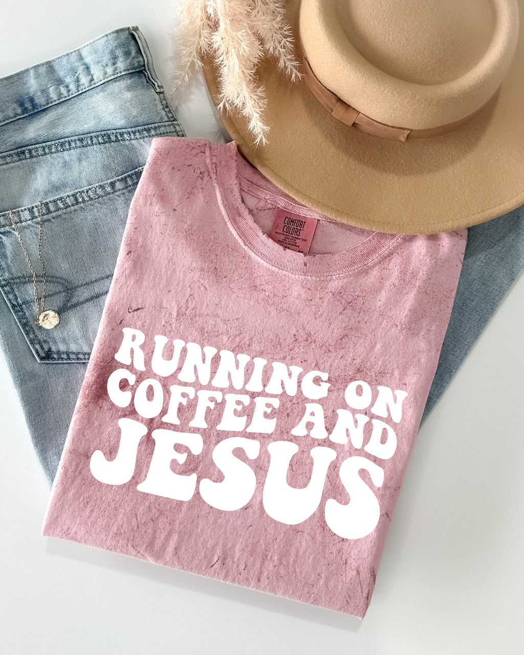 Running on Coffee and Jesus T Shirt