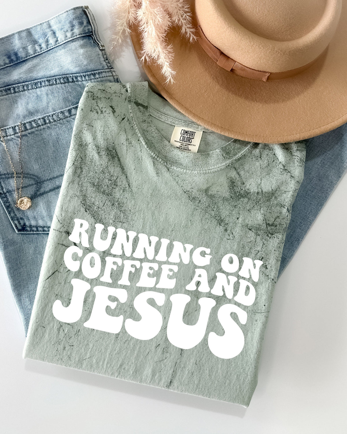 Running on Coffee and Jesus T Shirt
