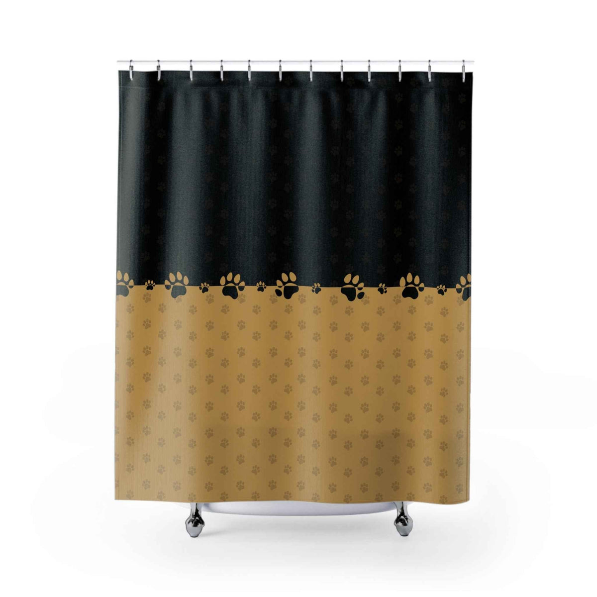 Cat Paw Print Shower Curtain