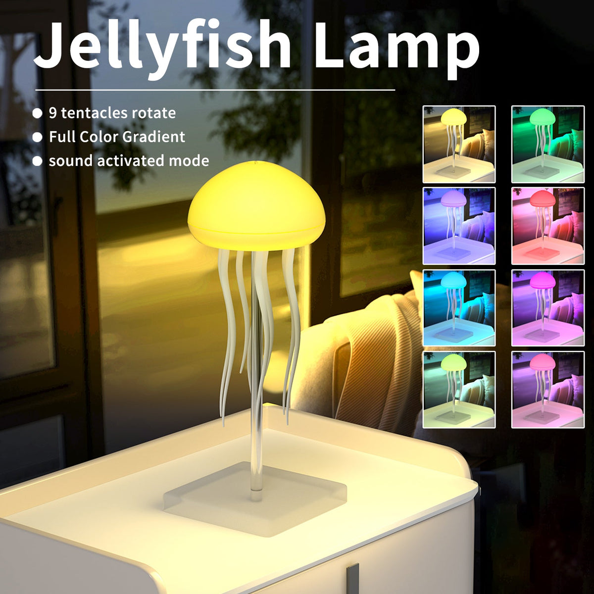 LED Touch Jellyfish Lamp