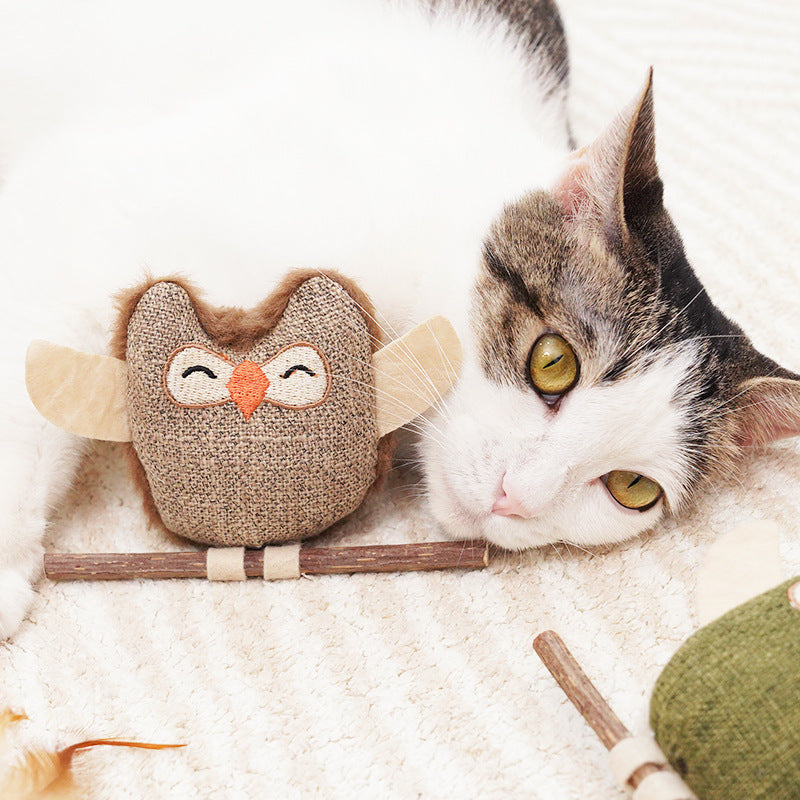 Mint + Feather Catnip Toys