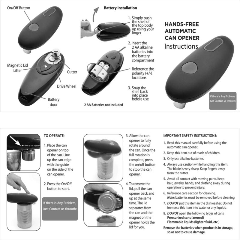 Wireless Electric Can Opener