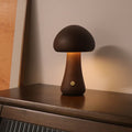 Wooden Mushroom Touch Lamp