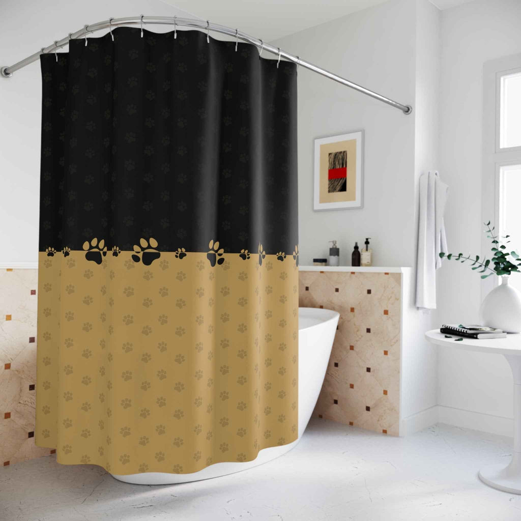 Cat Paw Print Shower Curtain