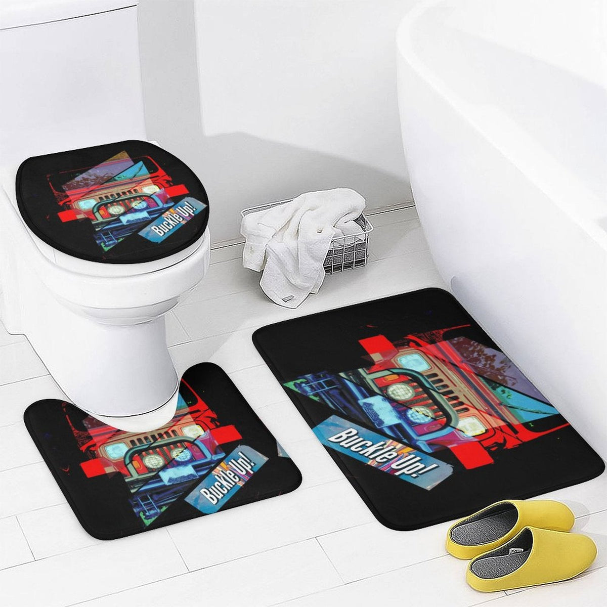 4 Pc. 4-wheel Drive Bathroom Set