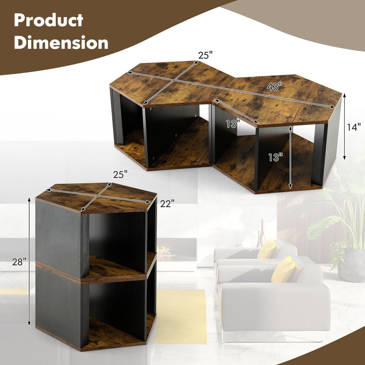 2 Piece End Table/Coffee table