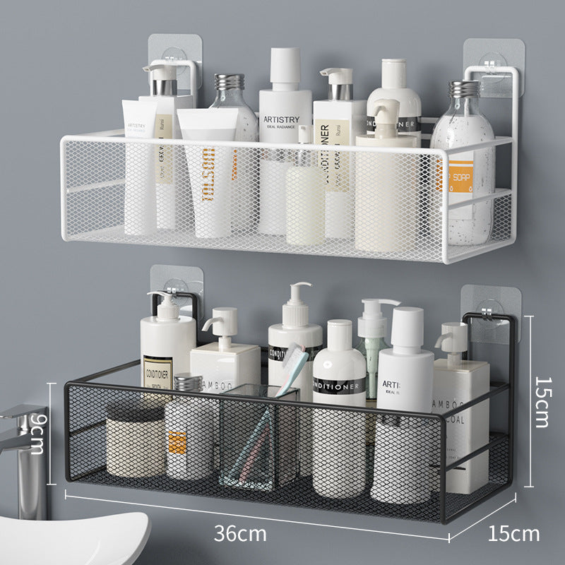 No Drill Bathroom Shelf