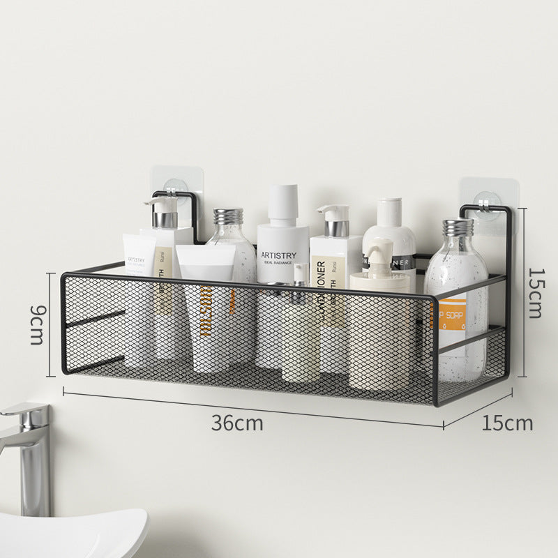 No Drill Bathroom Shelf