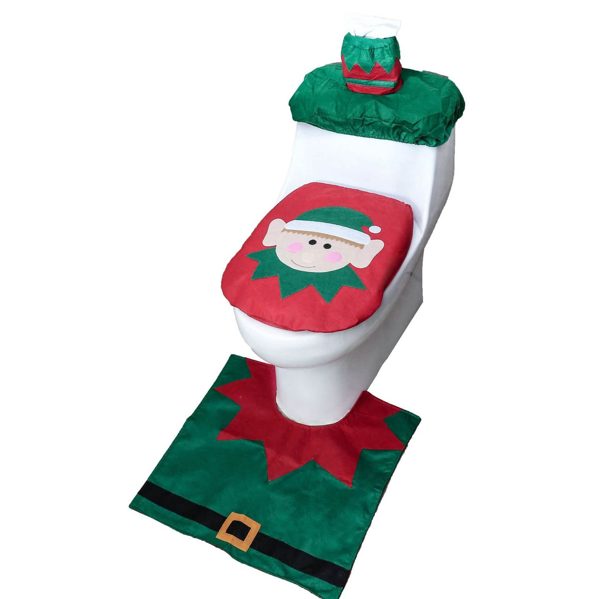 3Pc. Christmas Bathroom Decor Set