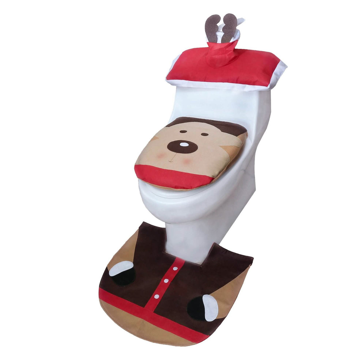 3Pc. Christmas Bathroom Decor Set