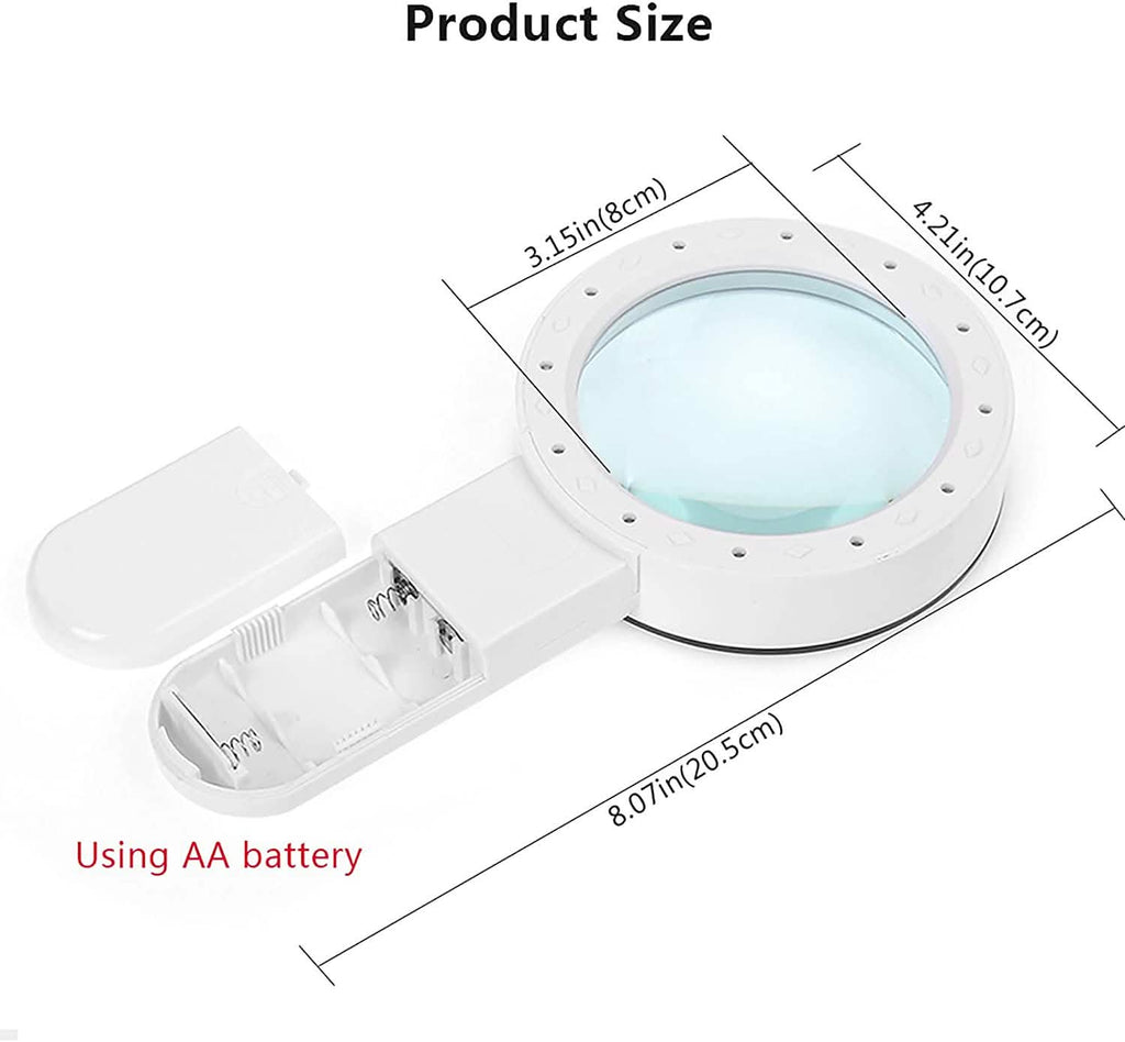 30X LED Hand Magnifying Glass
