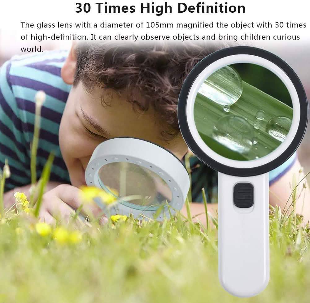 30X LED Hand Magnifying Glass