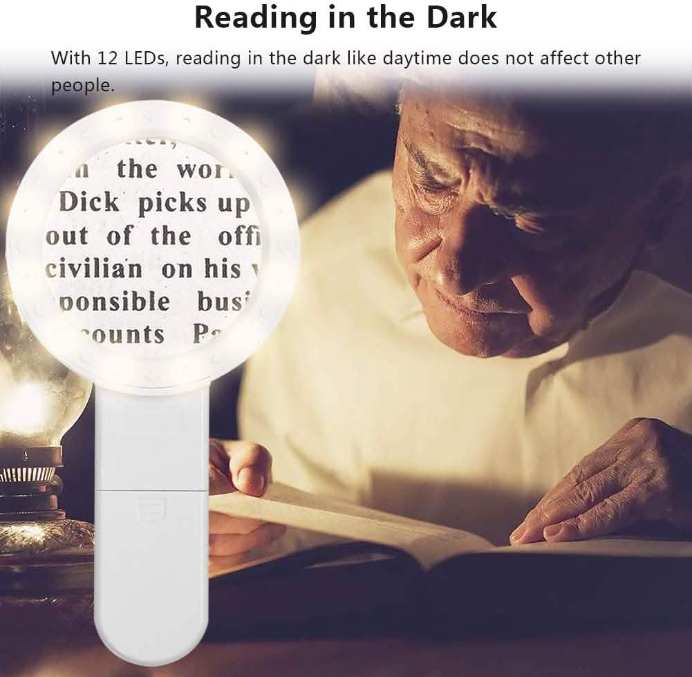30X LED Hand Magnifying Glass