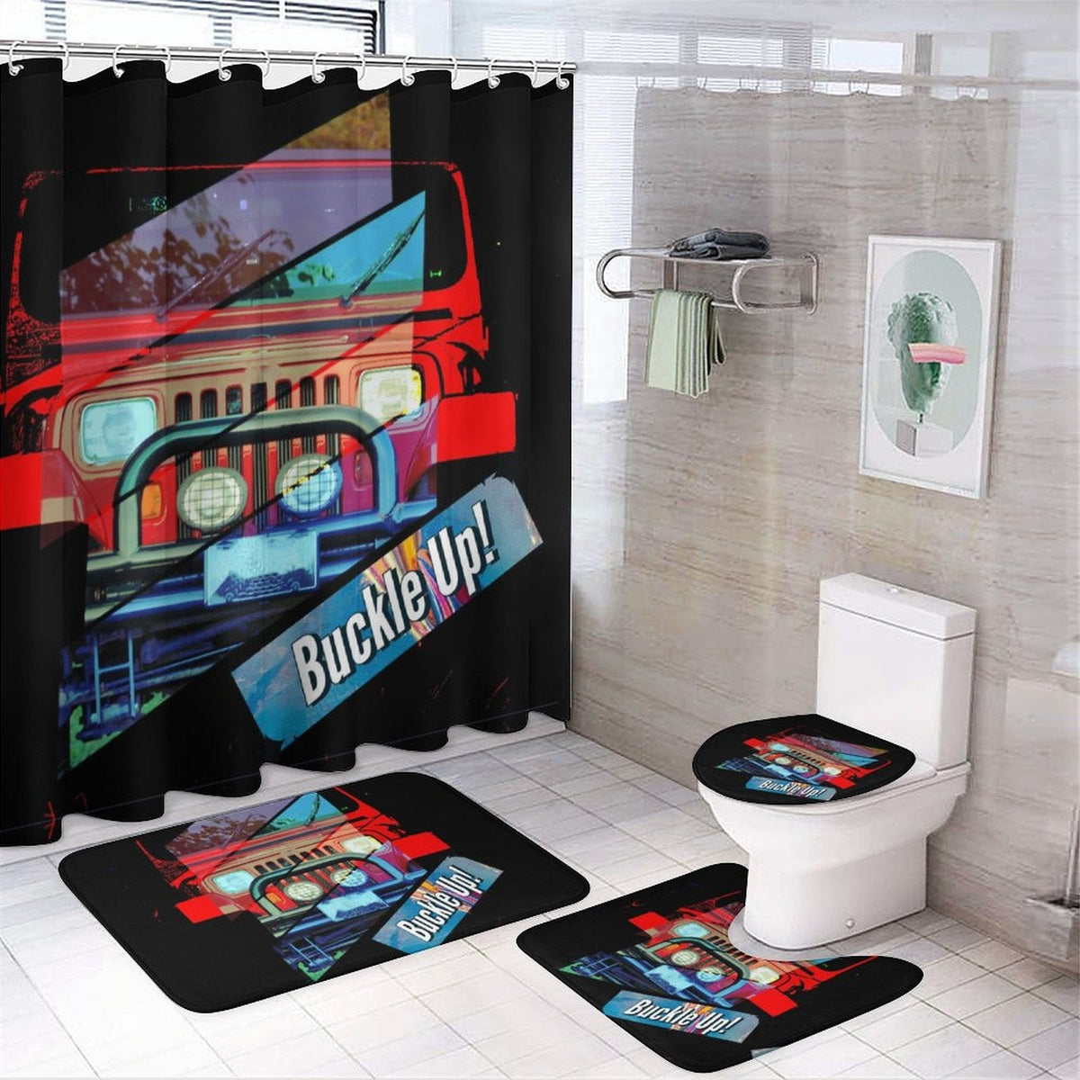 4 Pc. 4-wheel Drive Bathroom Set