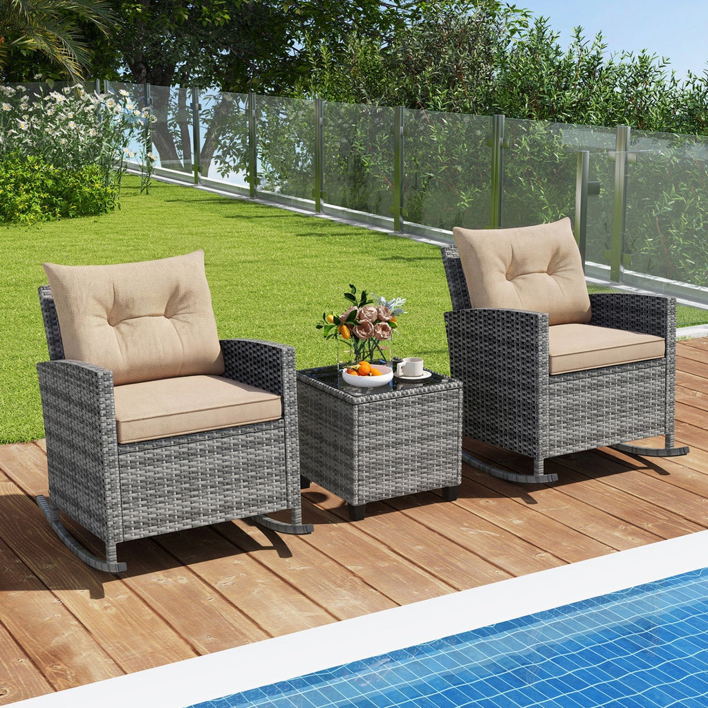 Patio Rocking Chair/Table Set