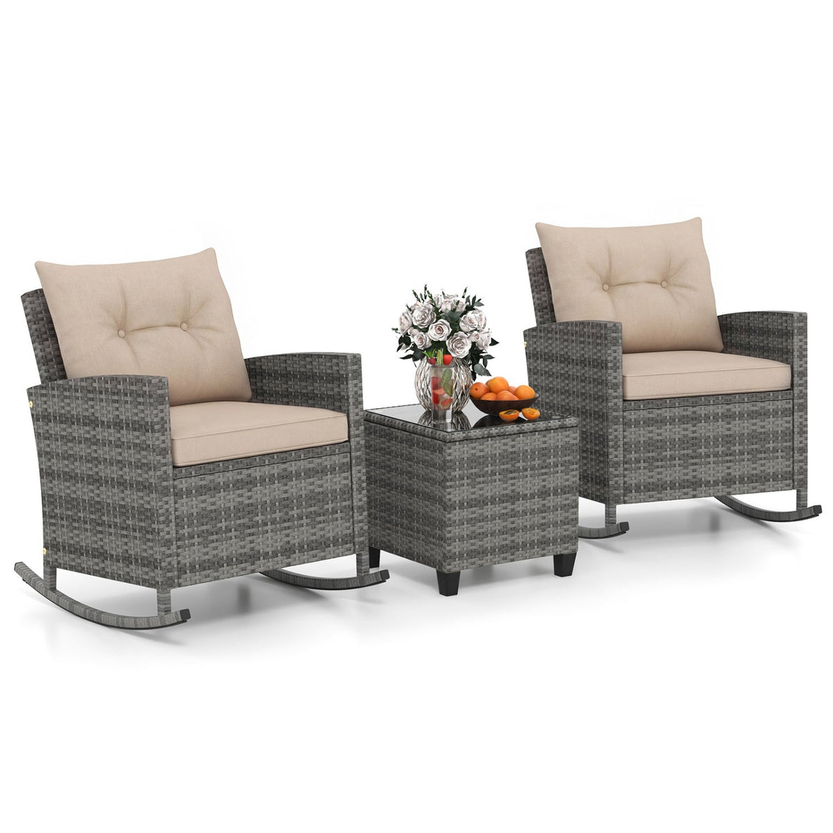 Patio Rocking Chair/Table Set