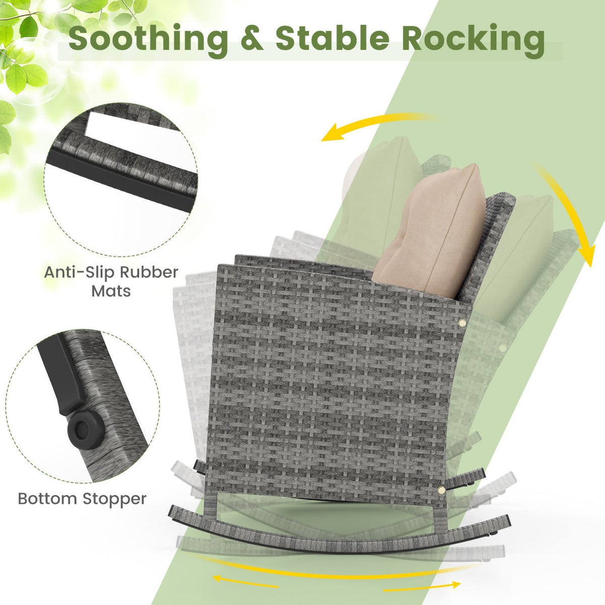 Patio Rocking Chair/Table Set