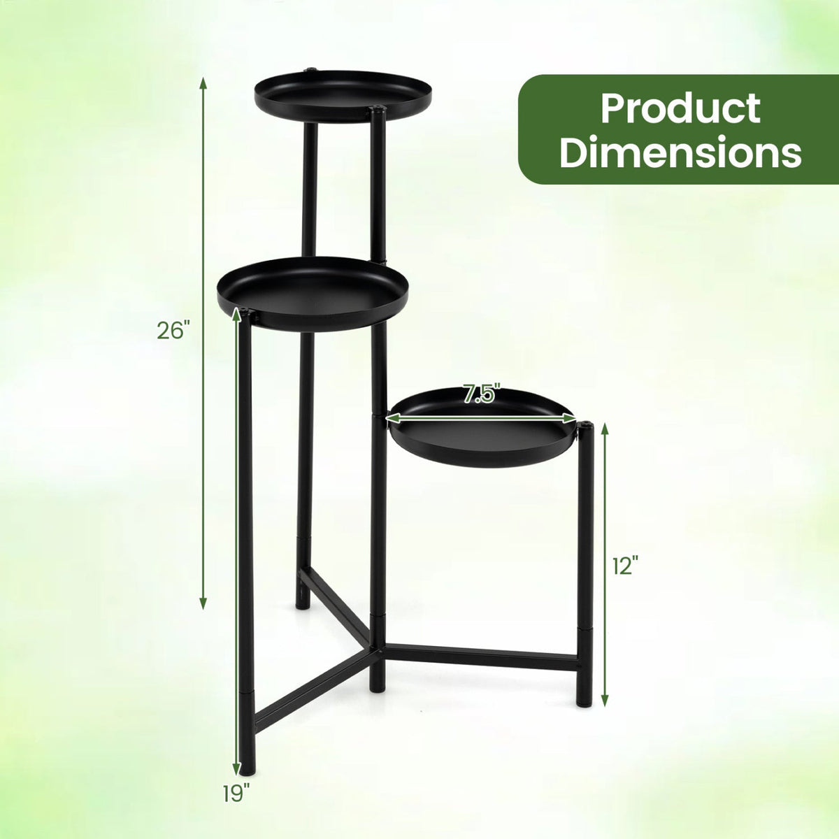 3-Tier Metal Plant Stand
