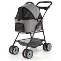 Pet Stroller with Removable Carrier