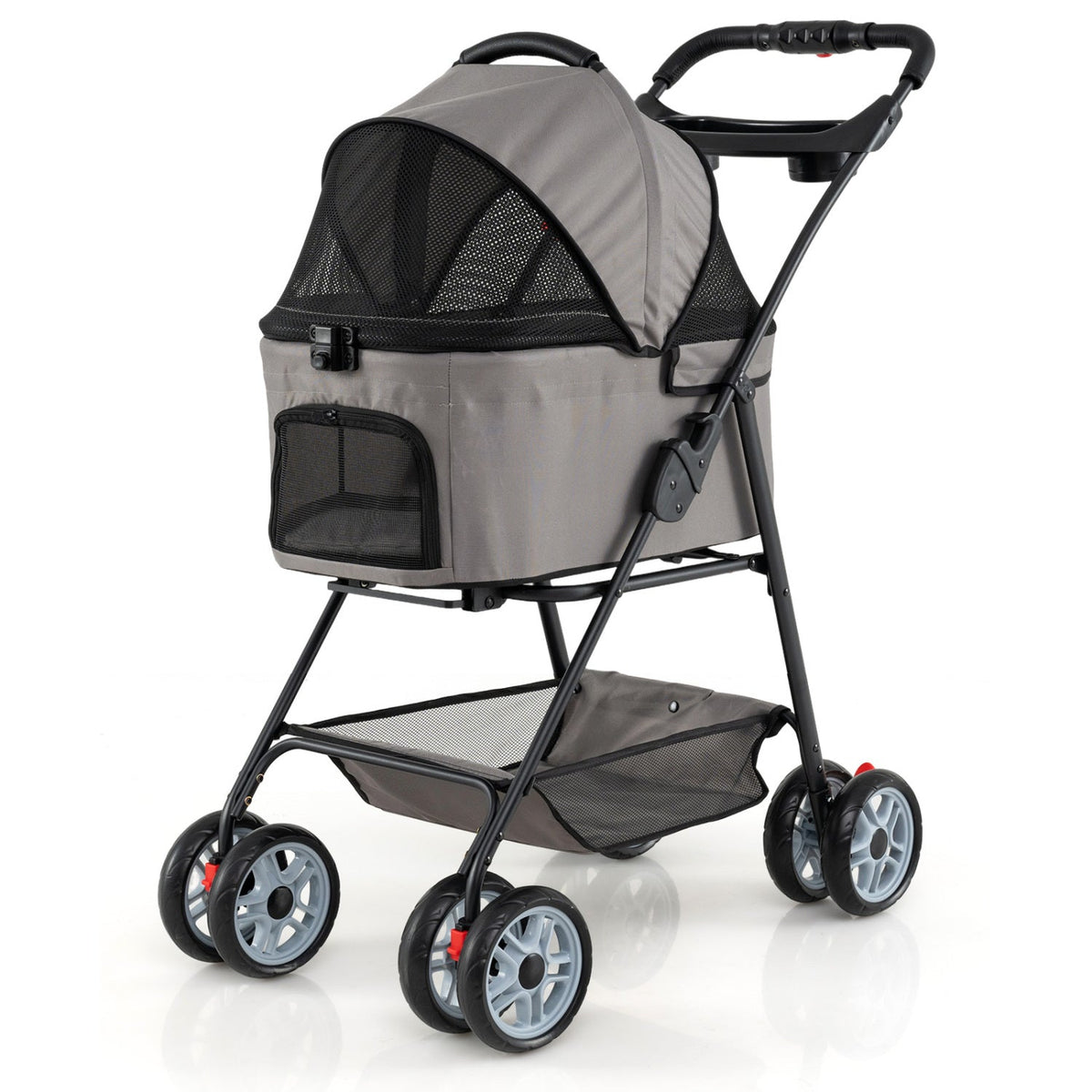 Pet Stroller with Removable Carrier