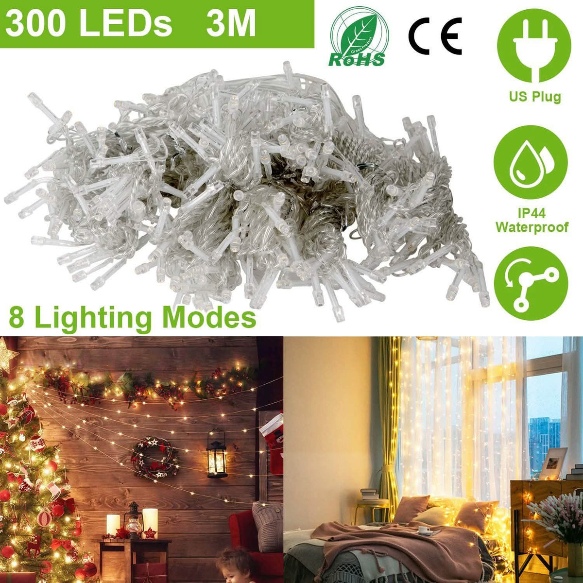 String Curtain Light w/ Remote