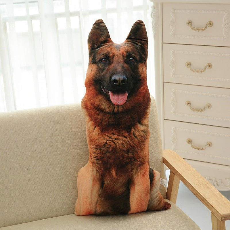 3D Dog Throw Pillows