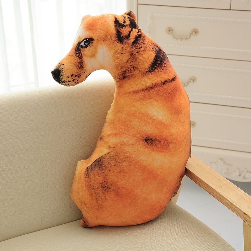3D Dog Throw Pillows