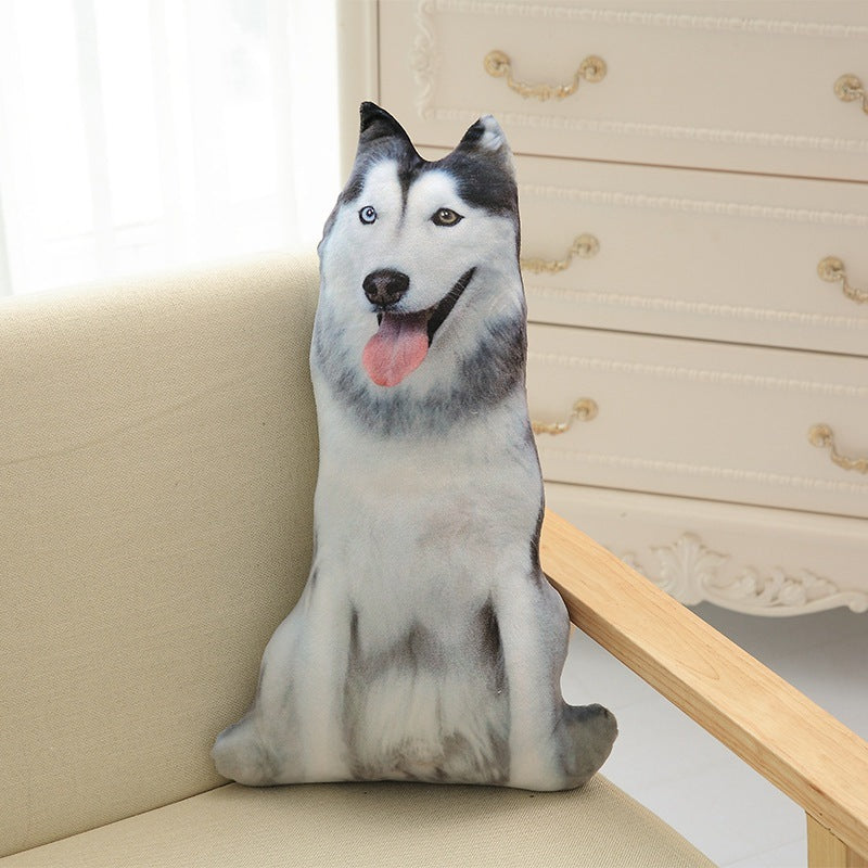 3D Dog Throw Pillows