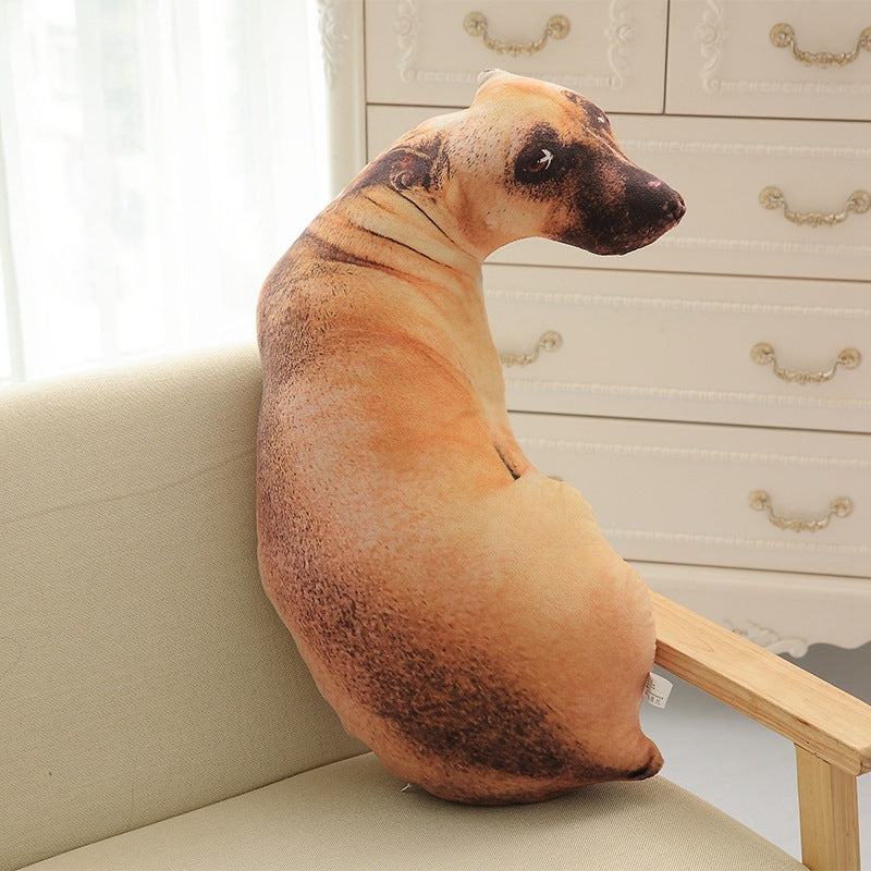 3D Dog Throw Pillows