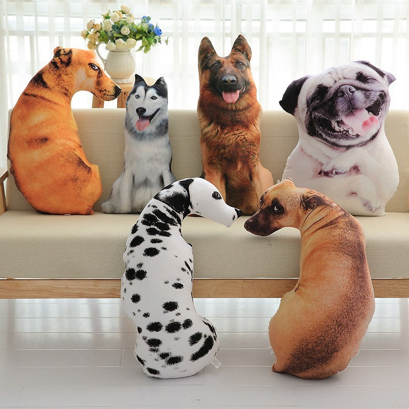3D Dog Throw Pillows