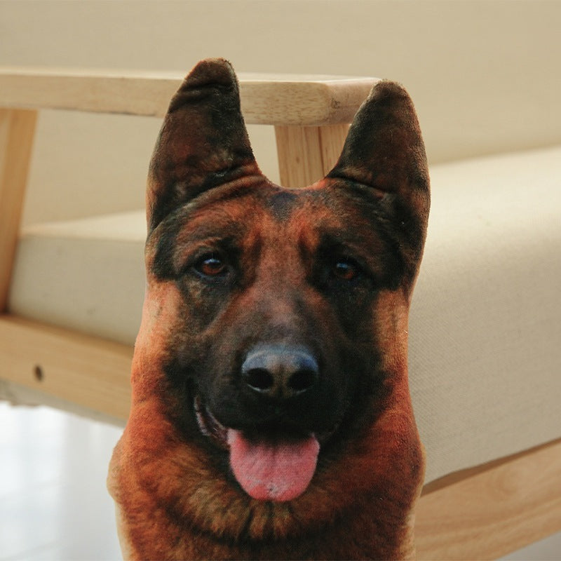 3D Dog Throw Pillows