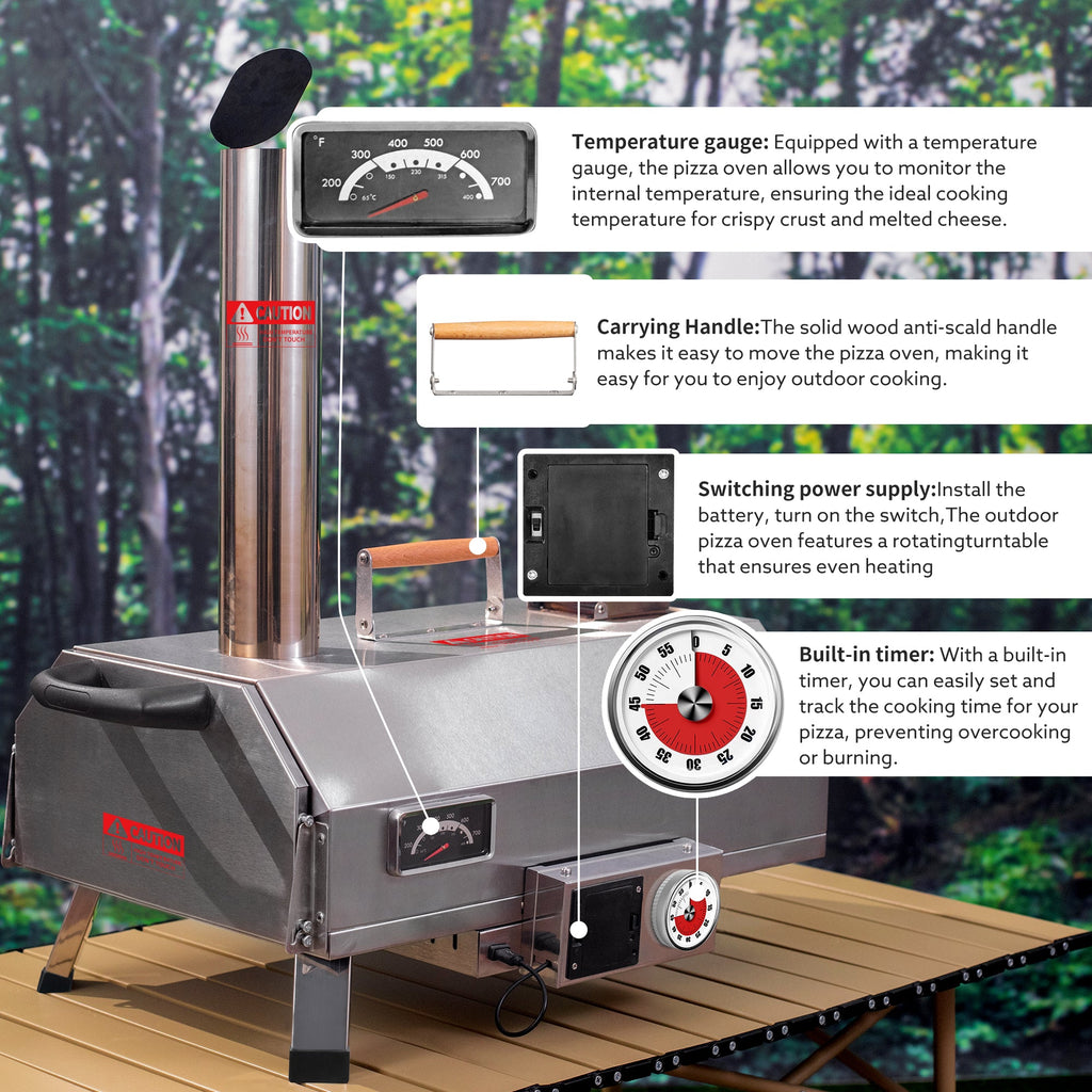 SS  Portable Wood Fired Pizza Oven