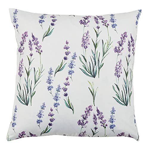 Lavender Print Throw Pillow 18" W x 18"L