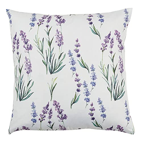 Lavender Print Throw Pillow 18" W x 18"L