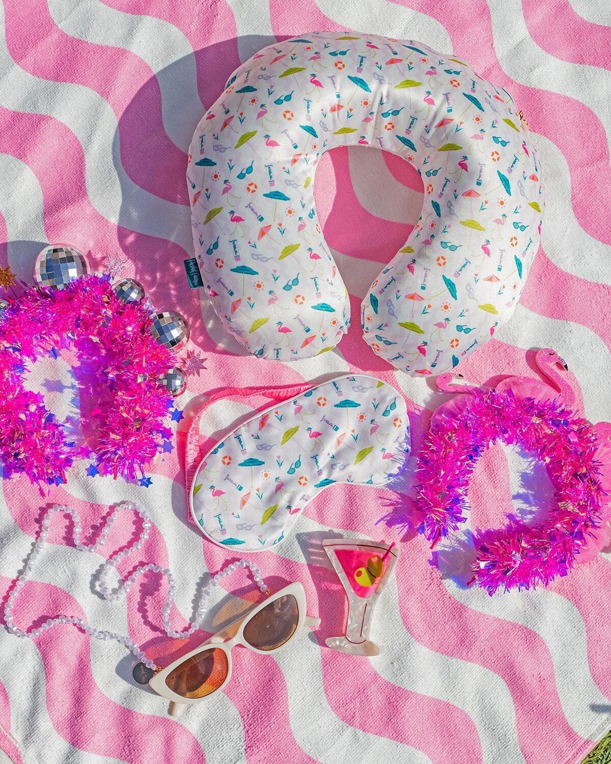 Neck Pillow & Sleep Mask Set