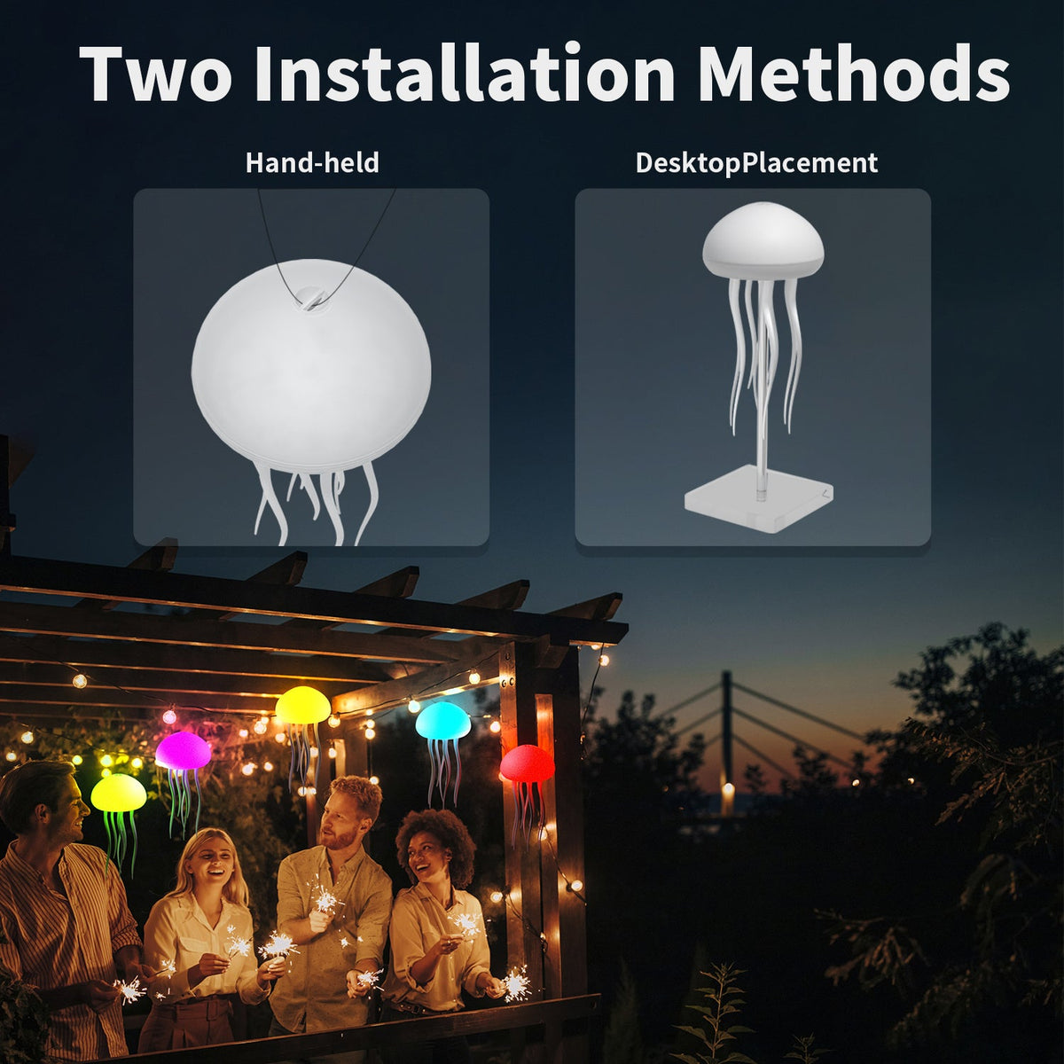 LED Touch Jellyfish Lamp