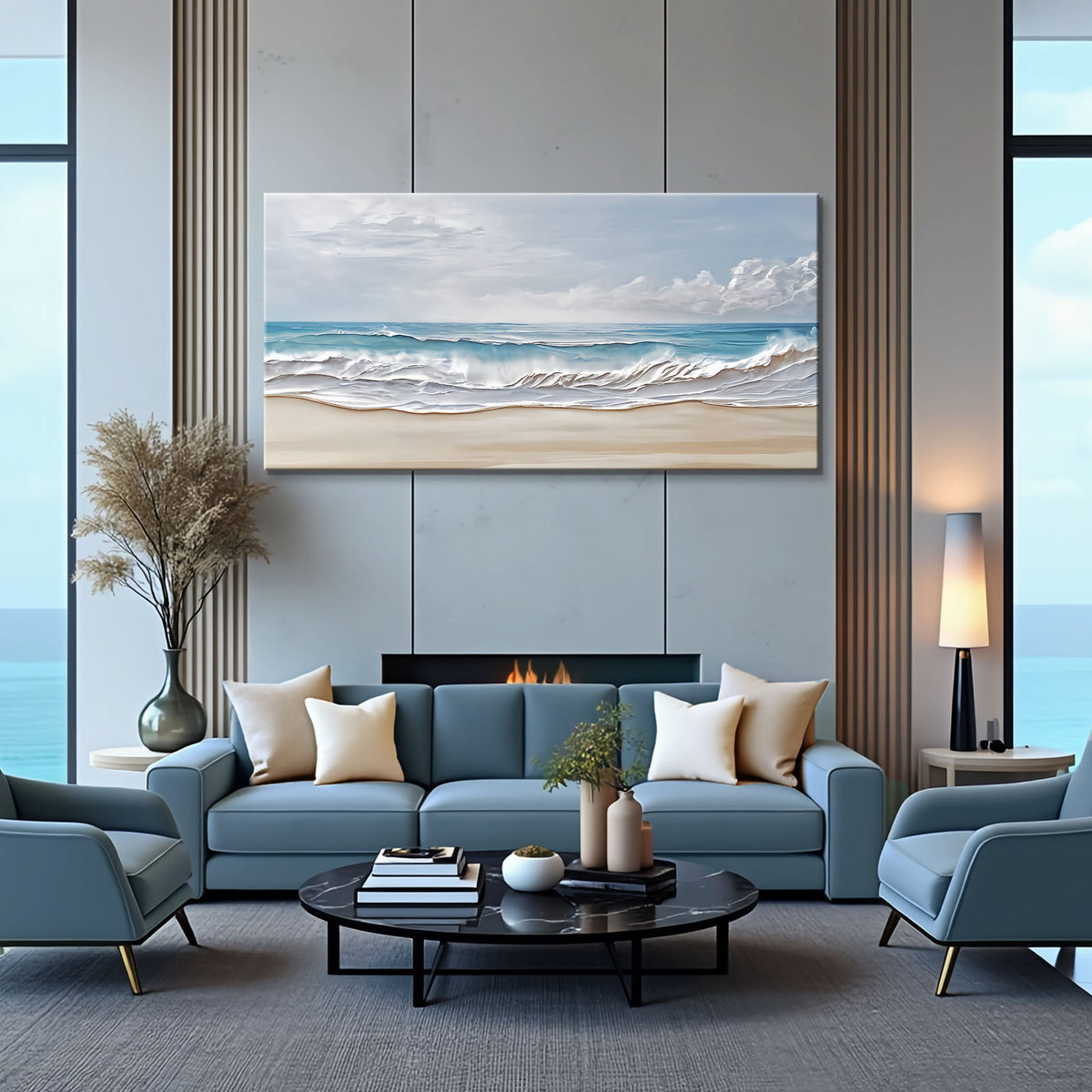Serene Ocean Wave Wall Art