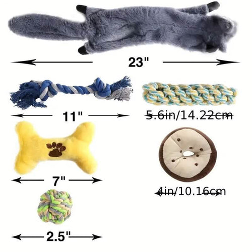6-Pack Squeaky Dog Toys