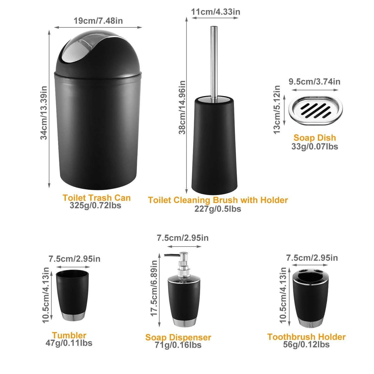 6-Pc. Bathroom Accessories Set