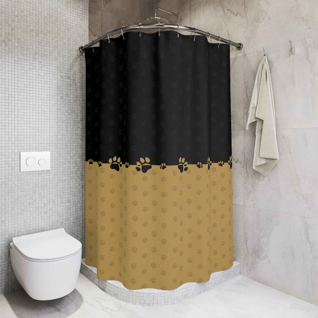 Cat Paw Print Shower Curtain