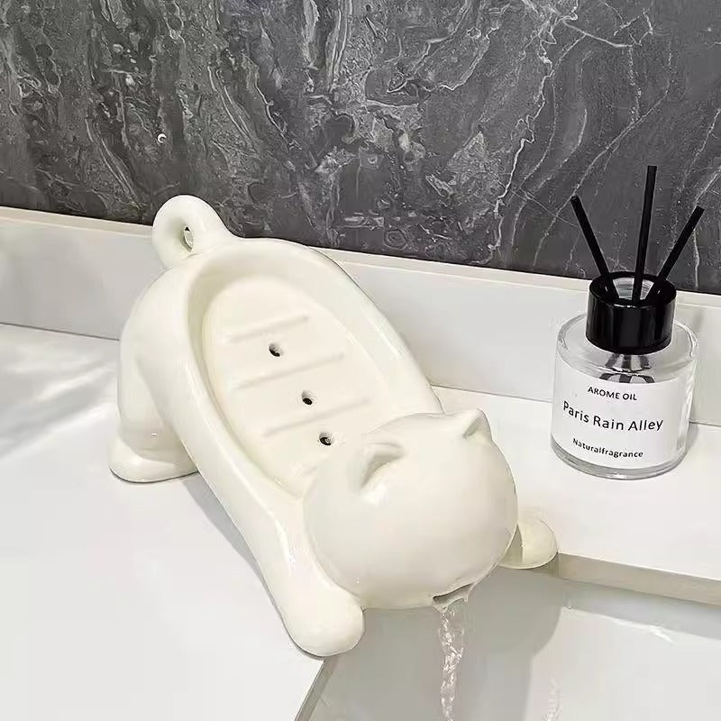 Cat Drainage Soap Dish