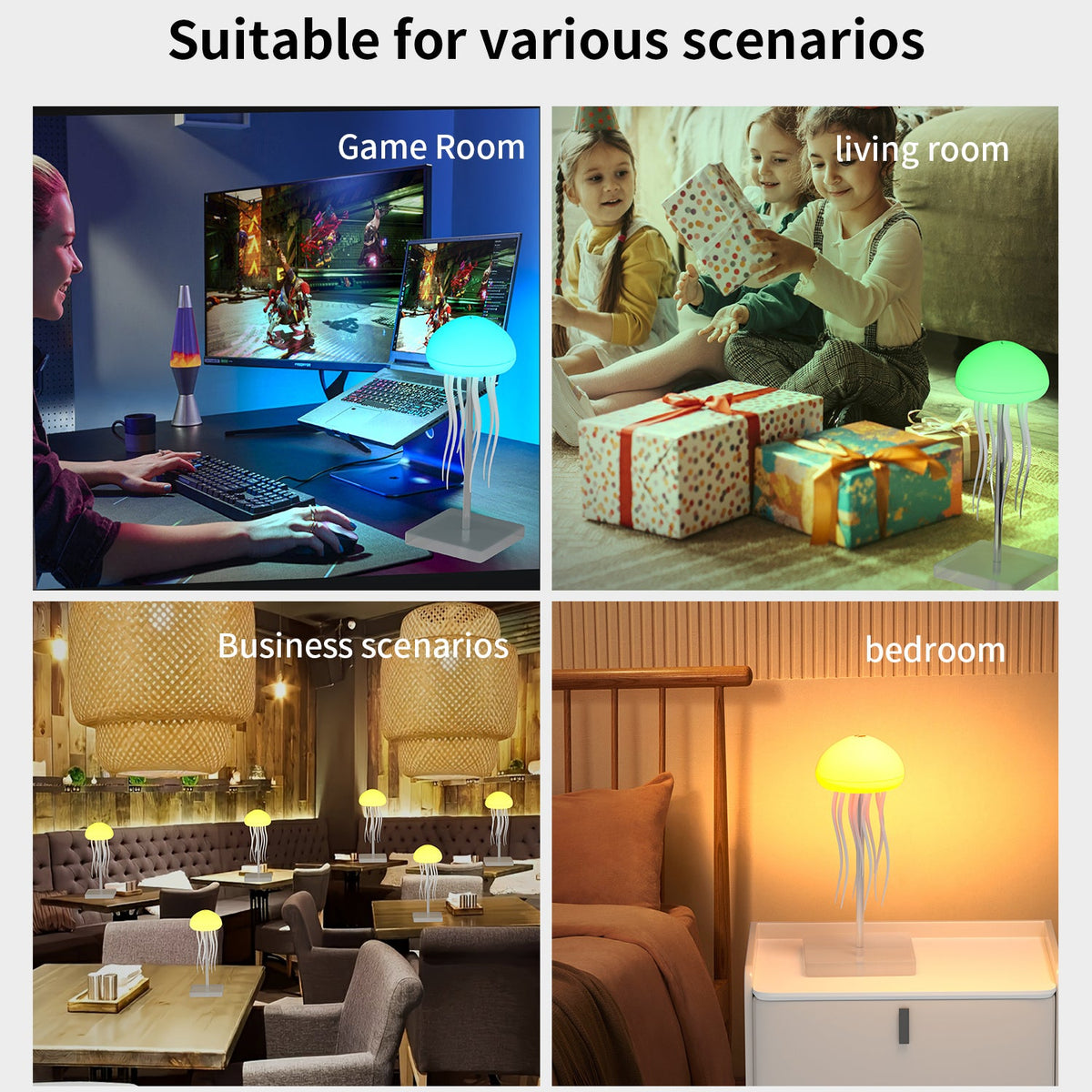 LED Touch Jellyfish Lamp