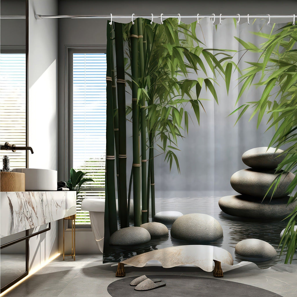 Decorative Stone Shower Curtain