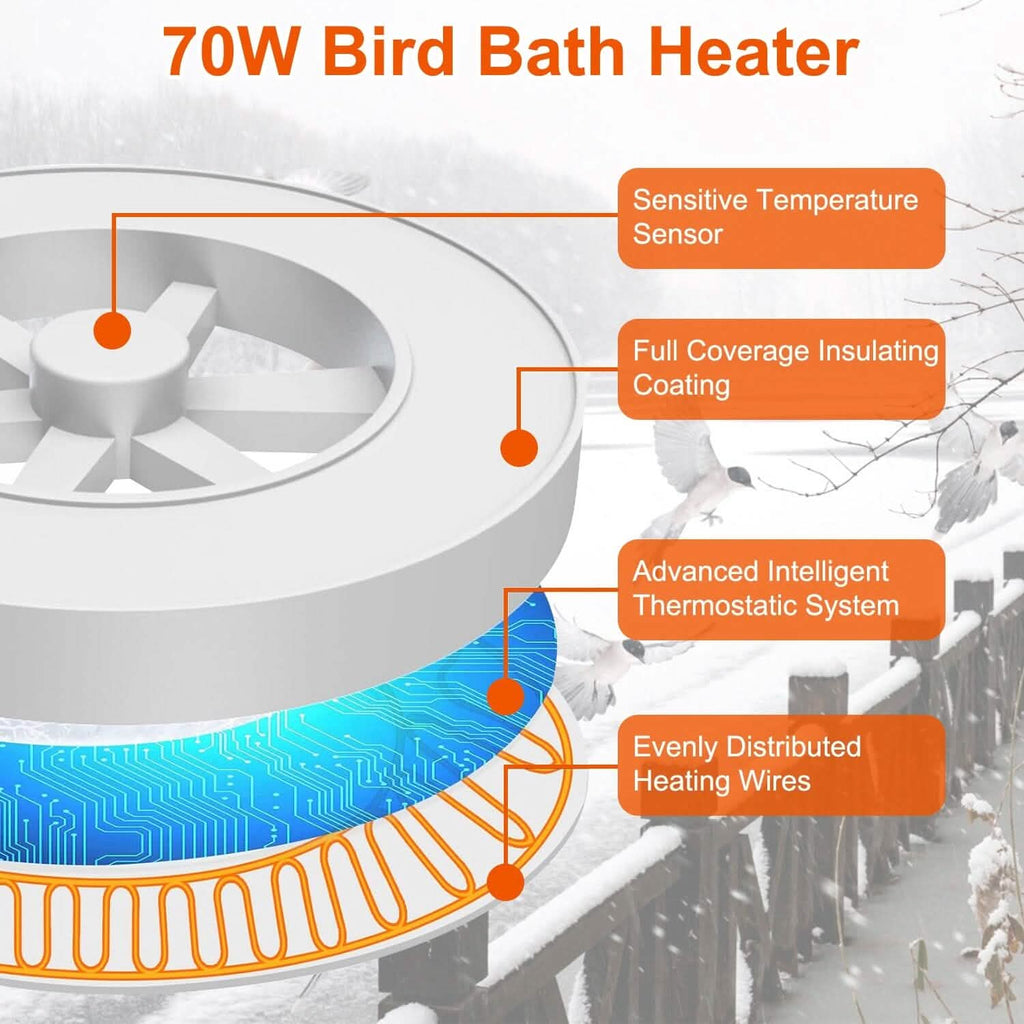 Bird Bath Water Heater