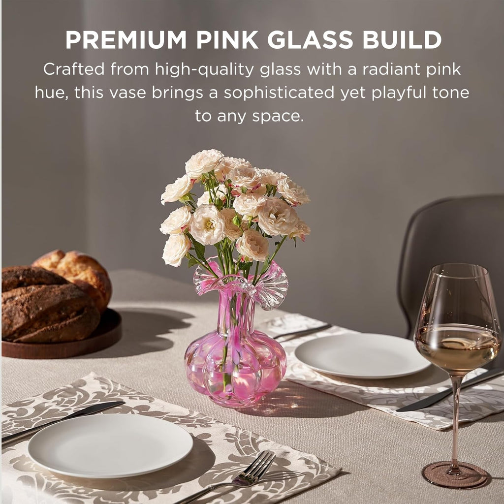 Hand‑Blown Glass Flower Vase