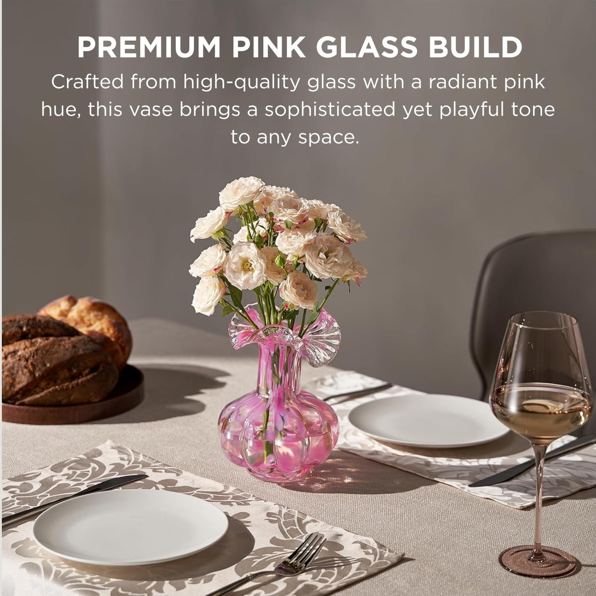 Hand‑Blown Glass Flower Vase