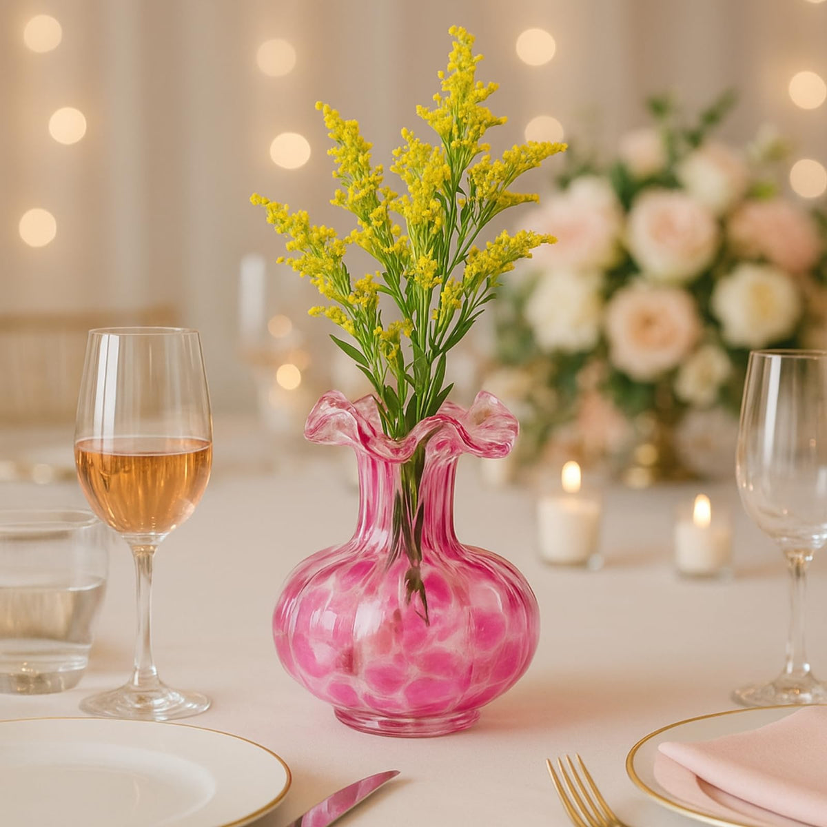 Hand‑Blown Glass Flower Vase