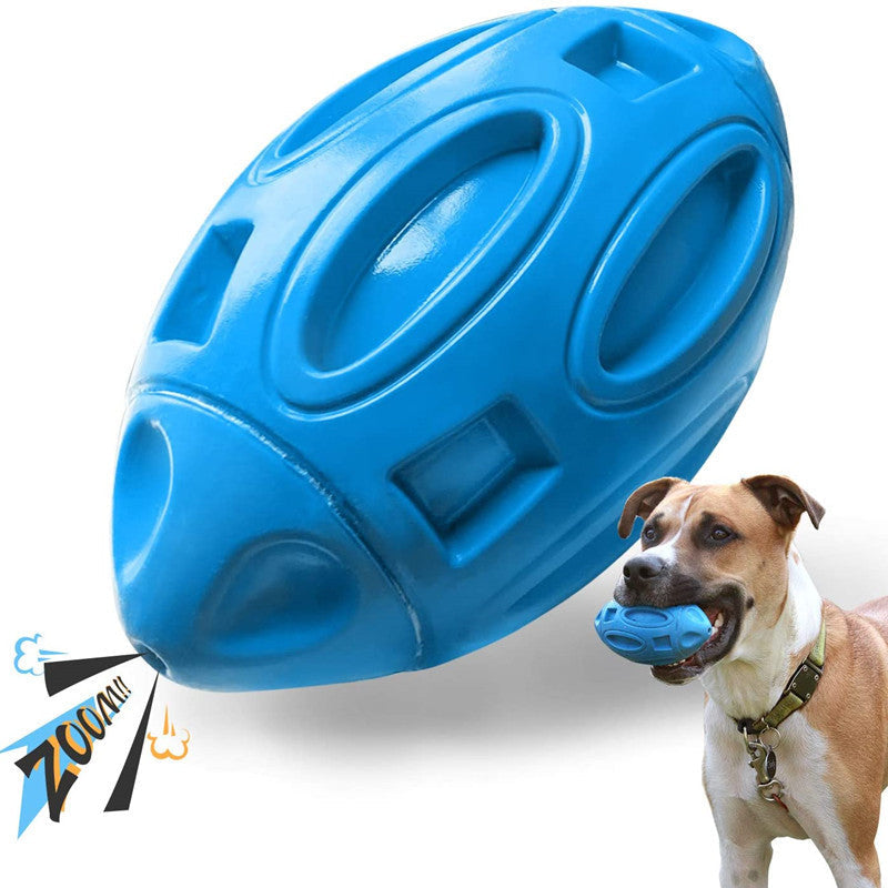 Rubber Rugby Sounding Dog Ball