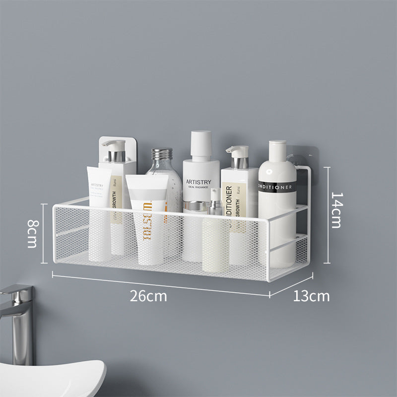 No Drill Bathroom Shelf