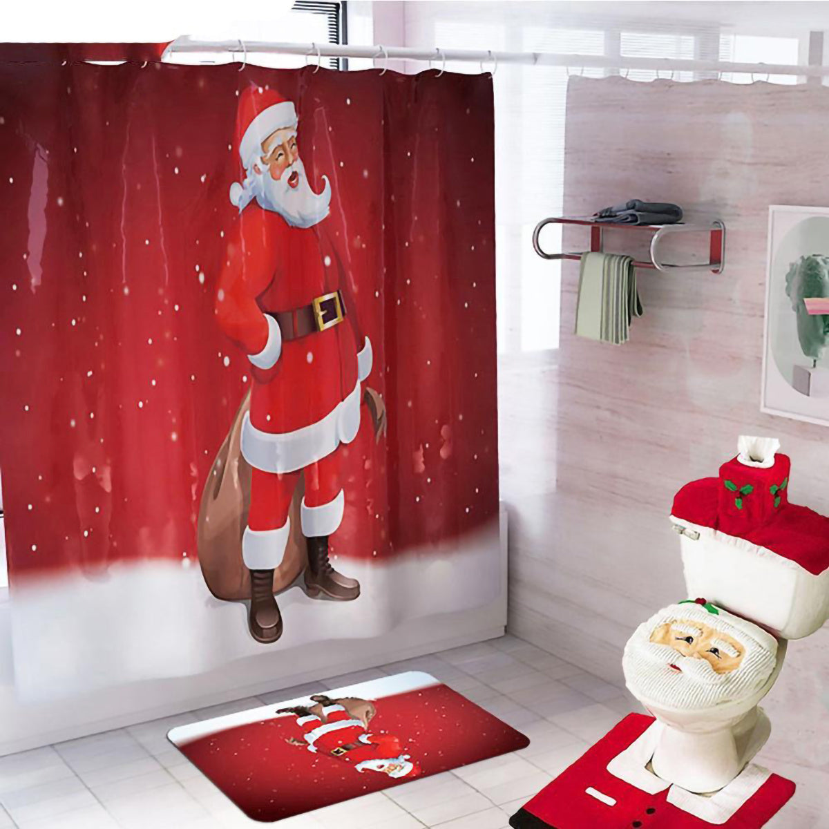 Christmas Santa Bathroom Set